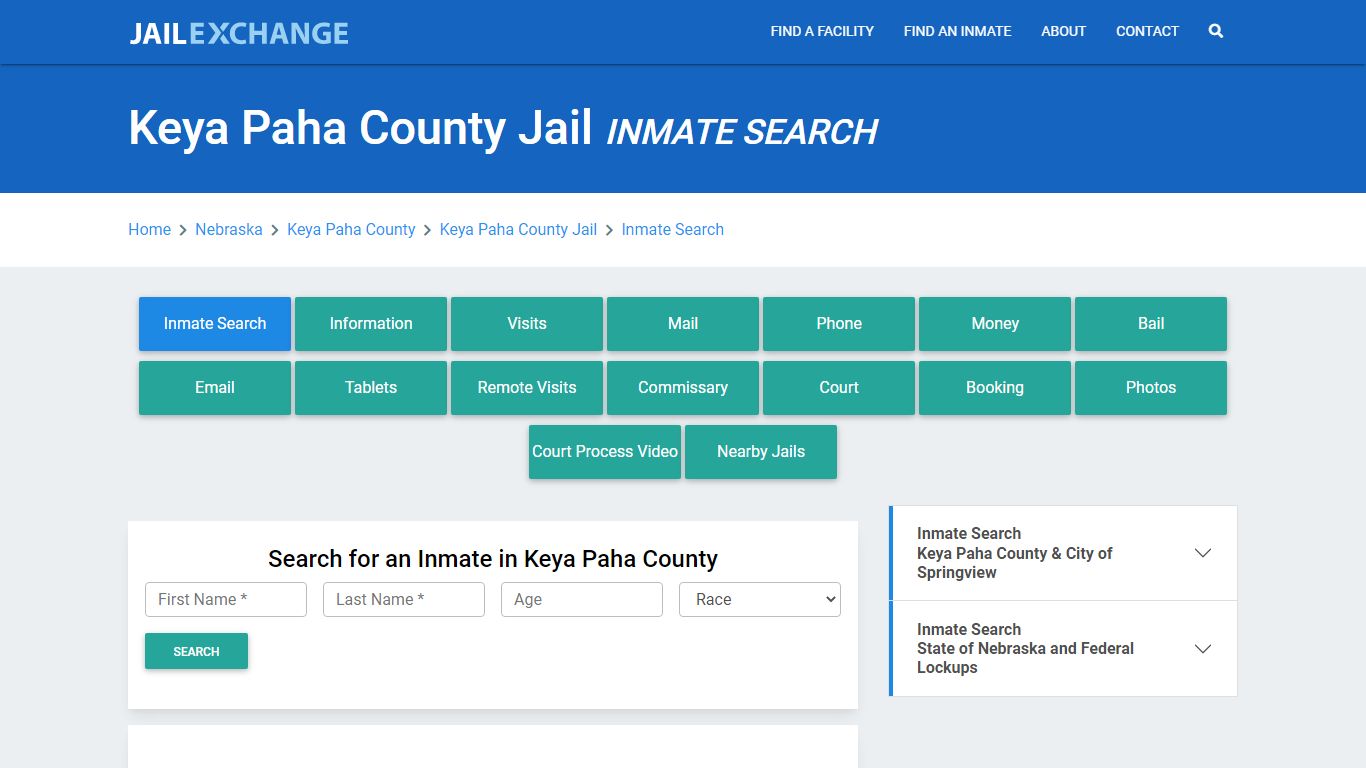 Keya Paha County Jail, NE Inmate Search: Roster & Mugshots