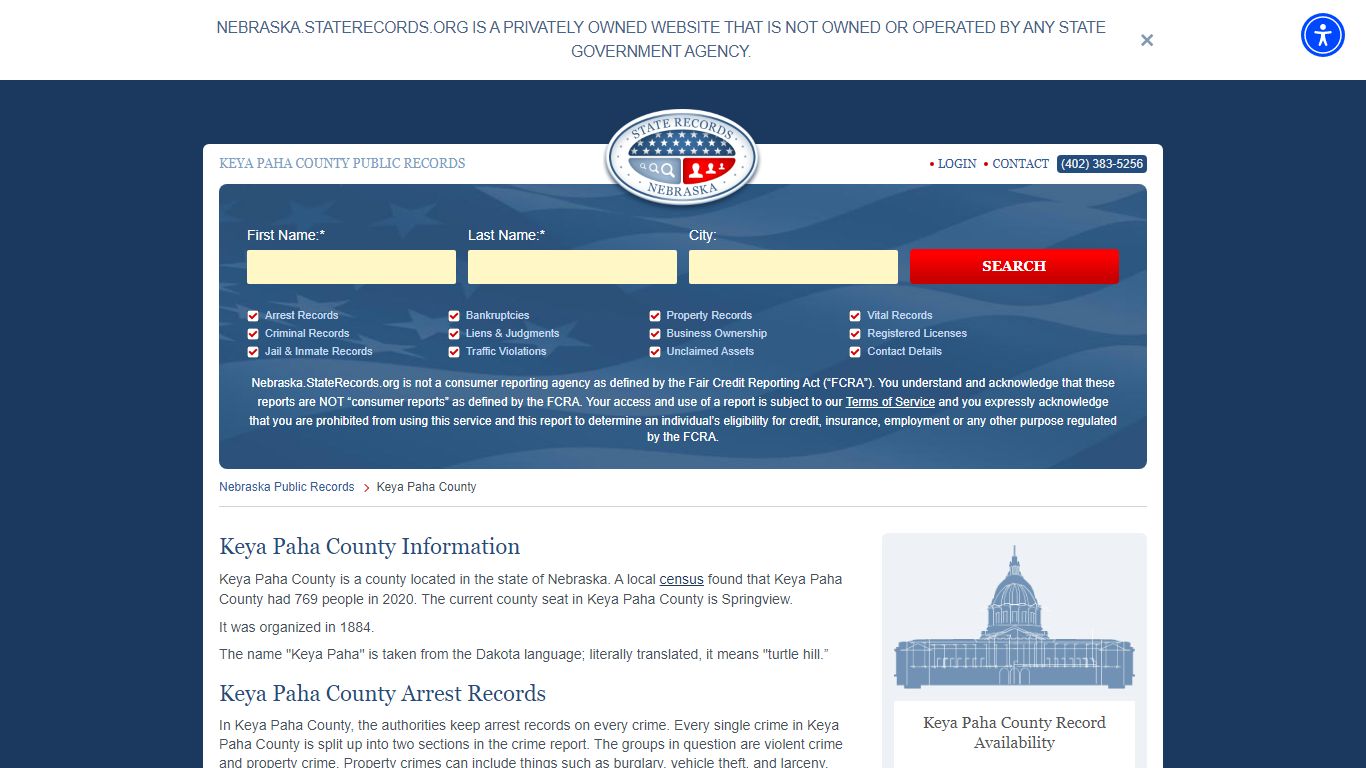Keya Paha County Arrest, Court, and Public Records | StateRecords.org