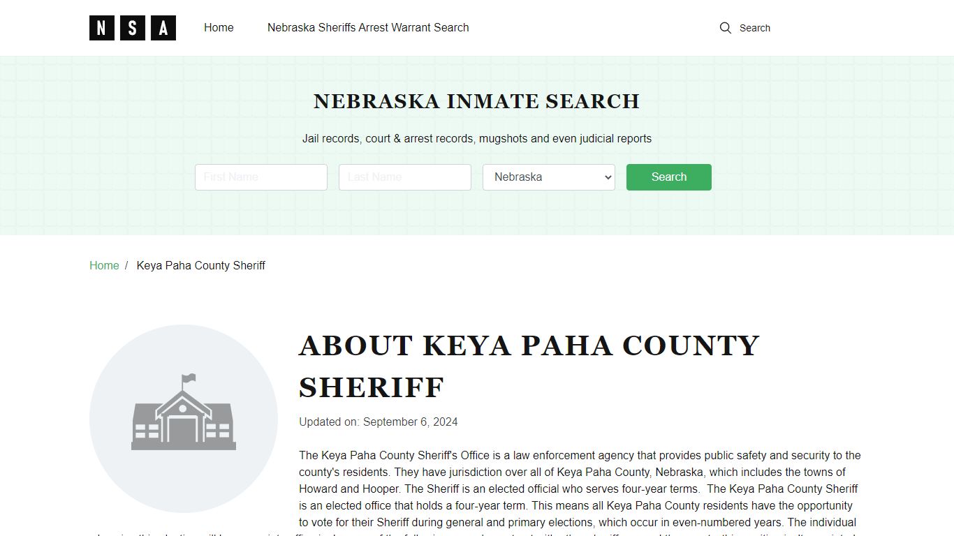 Keya Paha County Sheriff, Nebraska and County Jail Information